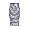 Pucci Prnted Tulle Longuette Midi Skirt Clothing In Gray