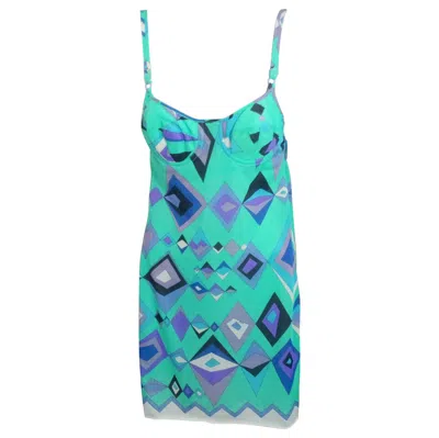 Pre-owned Pucci Emilio  Underwire Mini Dress In Blue