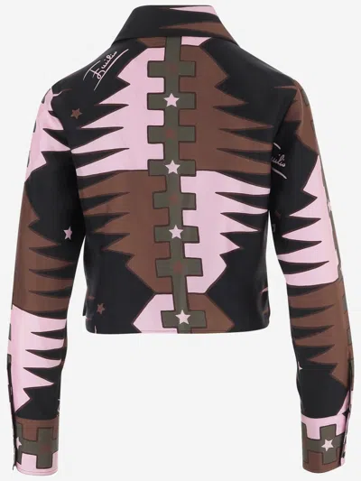 Pucci Emilio  Valdimontone Print Silk Shirt In Multi
