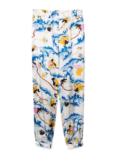 Pucci Emilio  Viscose-silk Blend Trousers In Multicolor