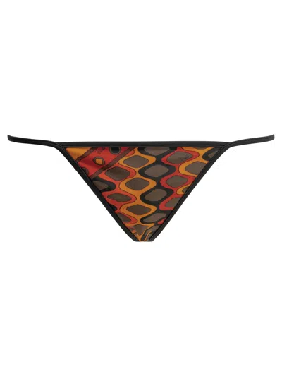 PUCCI EMILIO PUCCI VIVARA ORANGE POLYAMIDE ELASTANE BIKINI BRIEFS