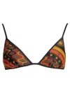 Pucci Vivara Triangle Bikini Top Patterned Design In Black