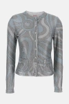 Pucci Patch-pocket Button Cardigan In Gray