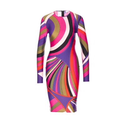 Pucci Emilio  Women Iride Print Midi Dress In Multi