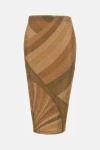 Pucci Emilio  Women Midi Skirt In Lame Jersey In Brown