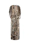 Pucci Puffy-sleeve Maxi Dress In Multi