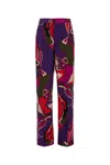 Pucci Orchidee Printed Silk-twill Straight-leg Pants In Multi