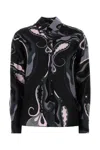 Pucci Emilio  Printed Silk Shirt In Blue