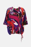 Pucci Satin Jersey Blouse In Brown