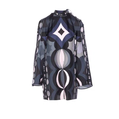 PUCCI EMILIO PUCCI WOMEN SILK DRESS PESCI PRINT
