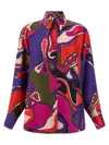 Pucci Orchid Print Shirt In Multi