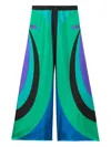 Pucci Maddalena-print Wide-leg Trousers In Green