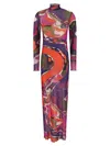 Pucci Multicolor Printed Maxi Dress In Multi