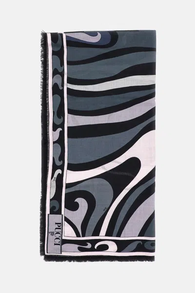 Pucci Emilio  Women Wool And Silk Pashmina In Metallic