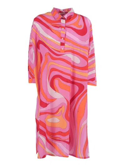 Pucci Kids' Emilio  Woven Dress In Pink