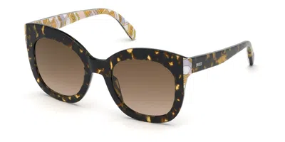 Pucci Ep0097 52f Women's Sunglasses Tortoiseshell Size 51 In Brown