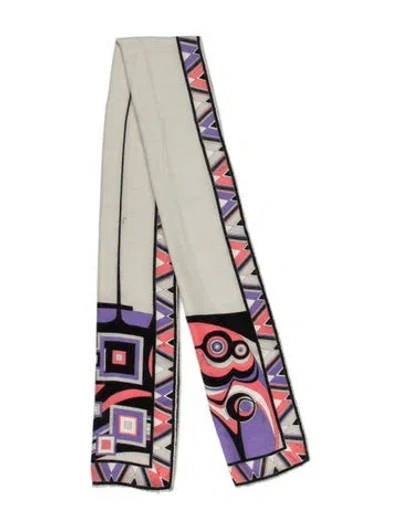 Pre-owned Pucci Escorial Wool Printed Scarf