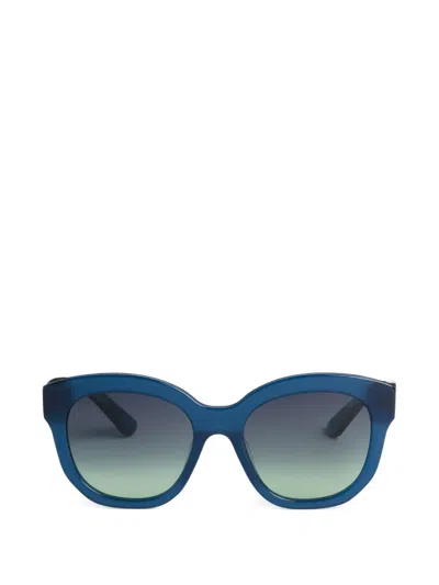 Pucci Faded Oversized Sunglasses In Blue