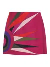 Pucci High Waist Mini Skirt With Graphic Print In Multi