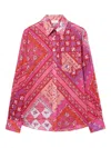 Pucci Festa-print Cotton Shirt In Pink