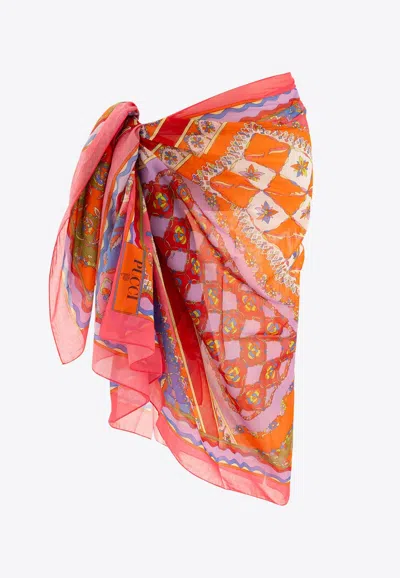 Pucci Festa-print Pareo In Fuchsia