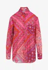 Pucci Geometric And Floral Pattern Shirt In Pink