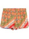 Pucci Seidenshorts Mit Festa-print In Green