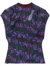 Pucci Fiori Di Loto-print Cap-sleeve T-shirt In Purple