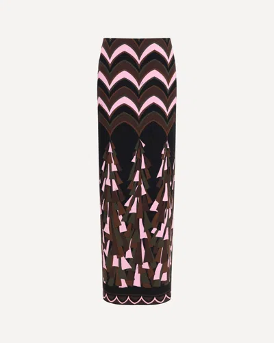 Pucci Fitted Long Skirt In Multicolore