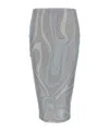 Pucci Flame Jersey Skirt With Print And Logo In Gray