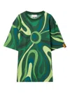 Pucci Flamed Jersey T-shirt In Green
