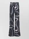 Pucci Flared Trousers With Pockets And Loops In Blue