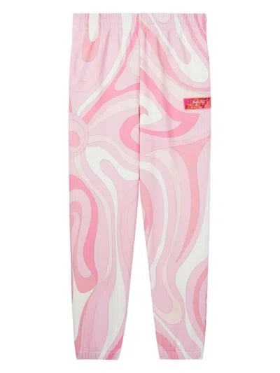 Pucci Fleece Track Pants In 粉色