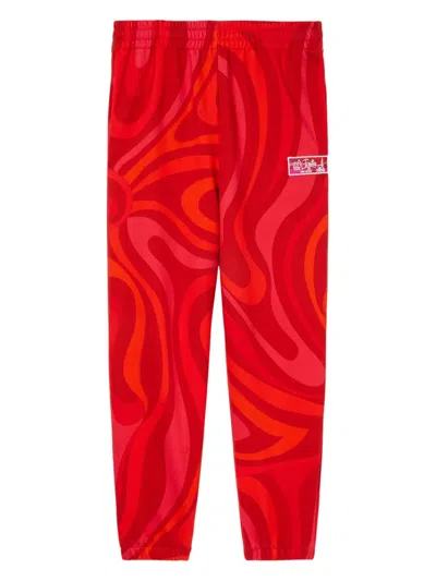 Pucci Fleece Track Pants In 红色