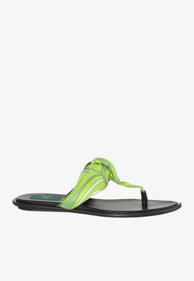 PUCCI FLIPUCCI FIAMME PRINT SANDALS