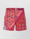 Pucci Floral Pattern Swim Trunks And Pockets In Multi