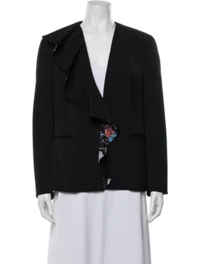 Pre-owned Pucci Floral Print Blazer In Black