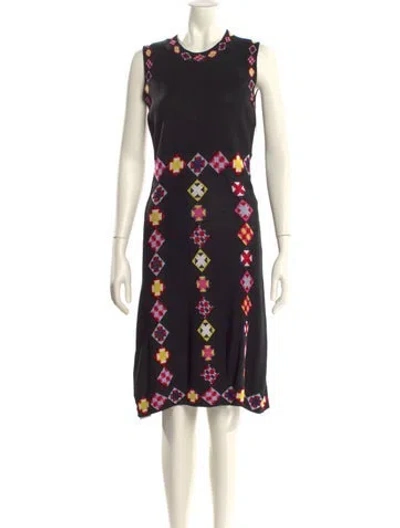 Pre-owned Pucci Floral Print Knee-length Dress In Black