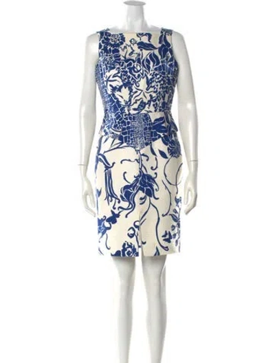 Pre-owned Pucci Floral Print Knee-length Dress In Multi