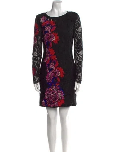 Pre-owned Pucci Floral Print Mini Dress In Black