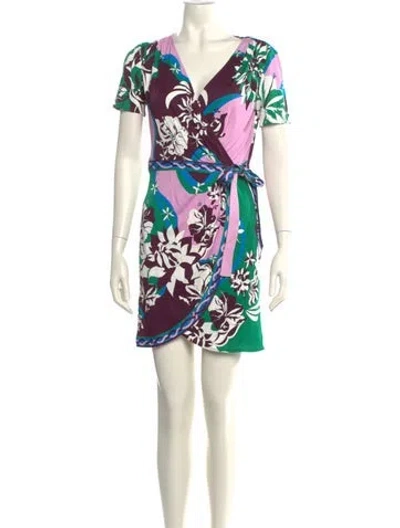 Pre-owned Pucci Floral Print Mini Dress In Multi