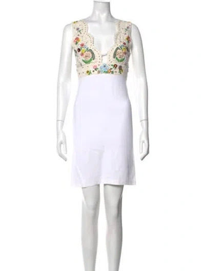 Pre-owned Pucci Floral Print Mini Dress In Neutrals