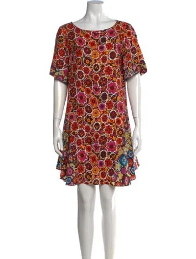 Pre-owned Pucci Floral Print Mini Dress In Orange