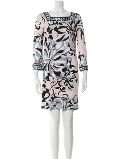 Pre-owned Pucci Floral Print Mini Dress In Pink