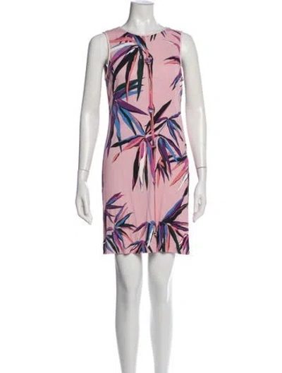Pre-owned Pucci Floral Print Mini Dress In Pink