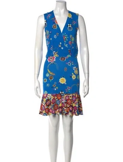 Pre-owned Pucci Floral Print Mini Dress In Pink