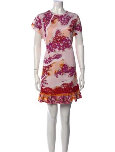 Pre-owned Pucci Floral Print Mini Dress In Purple