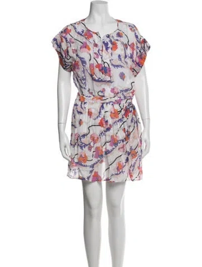 Pre-owned Pucci Floral Print Mini Dress In White
