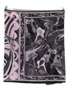 Pucci Floral-print Mini Pareo In Black