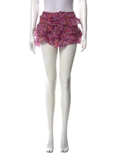 Pre-owned Pucci Floral Print Mini Skirt In Pink
